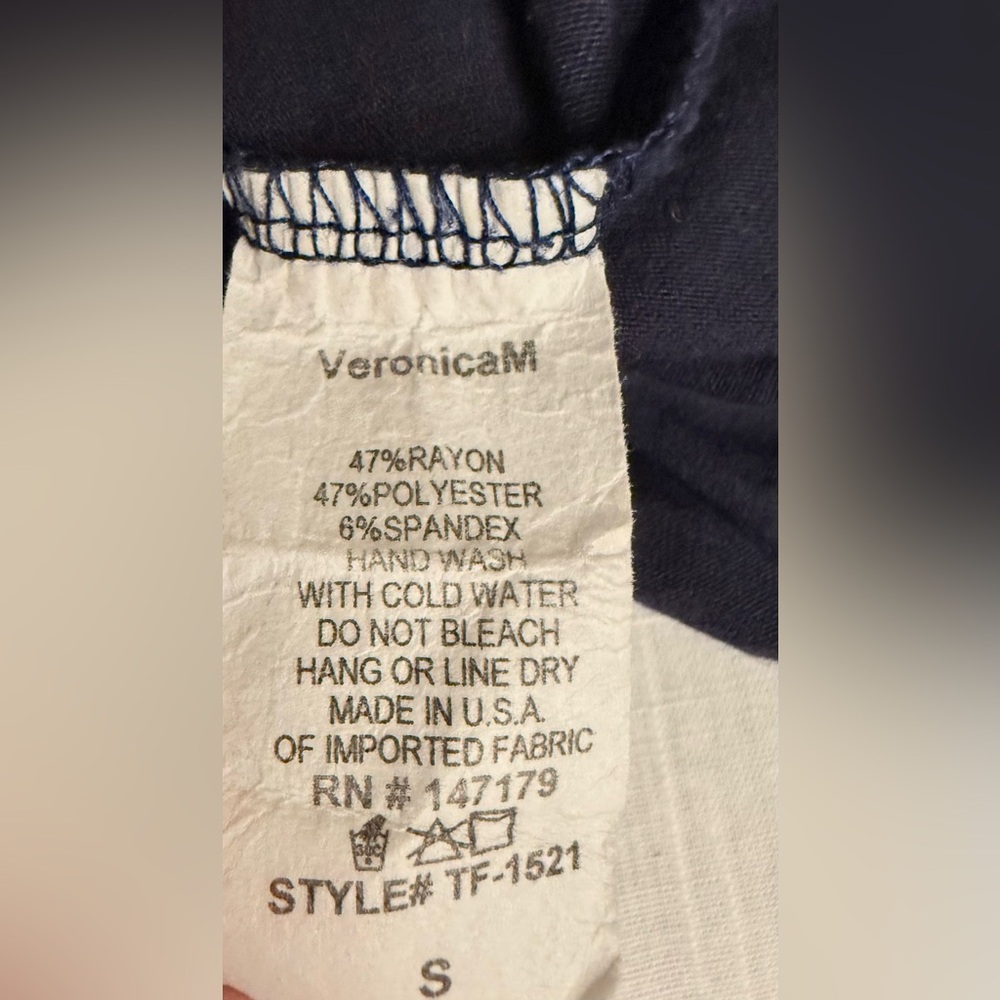 Veronica M. essentials shirt navy blue size Small - Picture 5 of 7